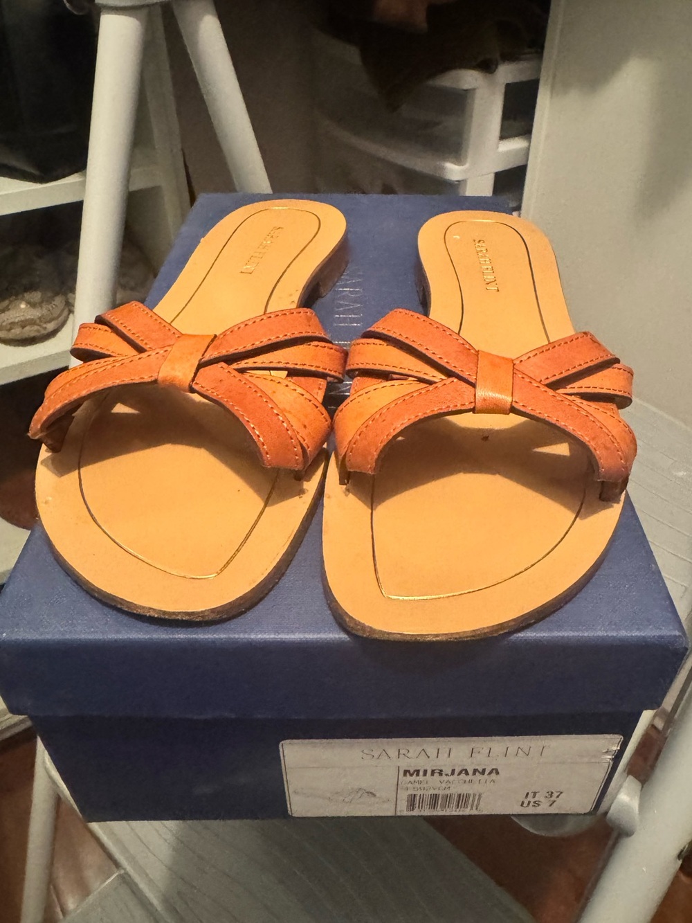Sarah Flint Mirjana Leather Slide Sandals
